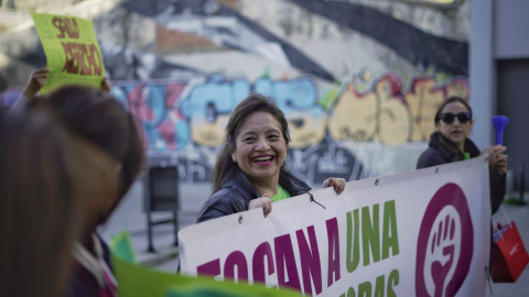 Cercavila protesta de Las Kellys en Barcelona.- JOEL KASHILA
