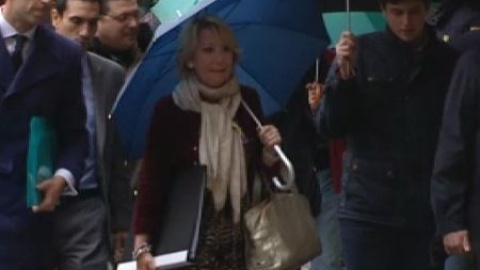 Aplazado el acto de conciliación entre Podemos y Aguirre Aplazado el acto de conciliación entre Podemos y Aguirre