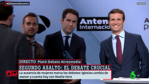Casado, antes del debate. Casado, antes del debate.