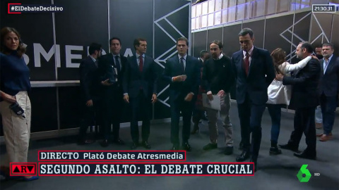 Los cuatro candidatos, de camino al debate Los cuatro candidatos, de camino al debate