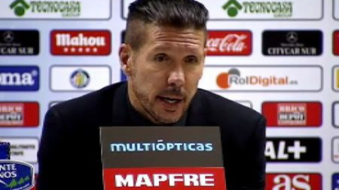 Simeone: "Lo que importa es haber ganado tres partidos en una semana" Simeone: "Lo que importa es haber ganado tres partidos en una semana"