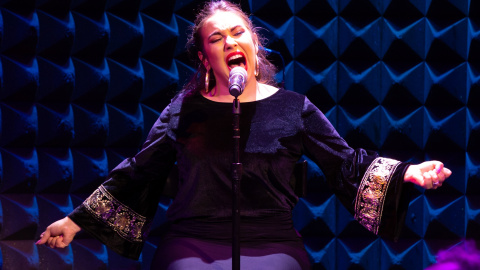 María Terremoto durante su actuación en Nueva York.- ALEJANDRO MALLADO