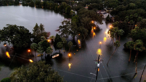 Vista aérea de las inundaciones cerca de Orlando, Florida, tras el paso del huracán Ian, a 29 de septiembre de 2022. Vista aérea de las inundaciones cerca de Orlando, Florida, tras el paso del huracán Ian, a 29 de septiembre de 2022.