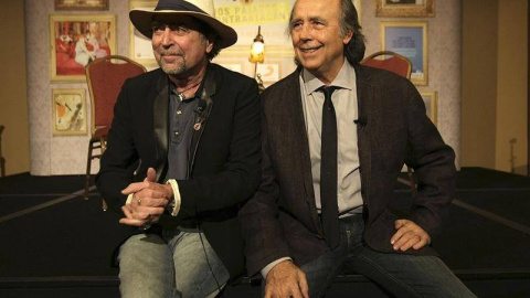Joaquín Sabina y Joan Manuel Serrat en rueda de prensa.- EFE Joaquín Sabina y Joan Manuel Serrat en rueda de prensa.- EFE