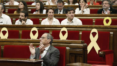Quim Torra en una imagen reciente en el parlament de Catalunya. (ANDREU DALMAU | EFE) Quim Torra en una imagen reciente en el parlament de Catalunya. (ANDREU DALMAU | EFE)