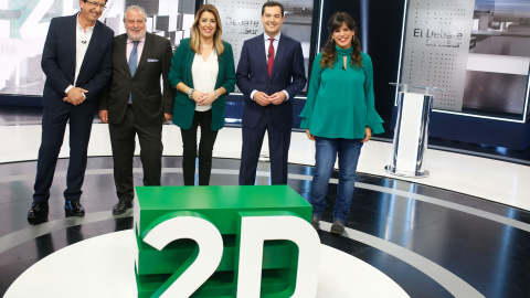 Los candidatos a la presidencia de la Junta de Andalucía, Susana Díaz (PSOE-A), Juanma Moreno (PP-A), Teresa Rosríguez (Adelante Andalucía); y Juan Marín (CS) - Europa Press Los candidatos a la presidencia de la Junta de Andalucía, Susana Díaz (PSOE-A), Juanma Moreno (PP-A), Teresa Rosríguez (Adelante Andalucía); y Juan Marín (CS) - Europa Press
