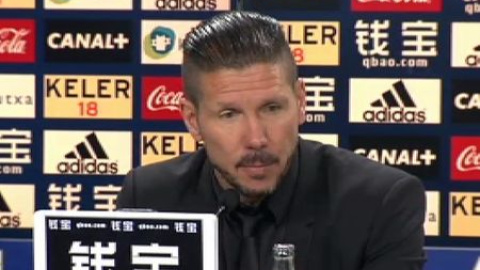 Simeone: "Me voy contento porque es una jornada buena" Simeone: "Me voy contento porque es una jornada buena"