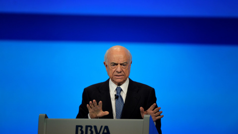 El expresidente del BBVA, Francisco Gonzalez, en la última junta de accionistas del banco, en bilbaoa, en marzo de 2018. REUTERS/Vincent West El expresidente del BBVA, Francisco Gonzalez, en la última junta de accionistas del banco, en bilbaoa, en marzo de 2018. REUTERS/Vincent West
