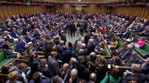 Una imagen del Parlamento británico durante la sesión de este jueves. - REUTERS Una imagen del Parlamento británico durante la sesión de este jueves. - REUTERS