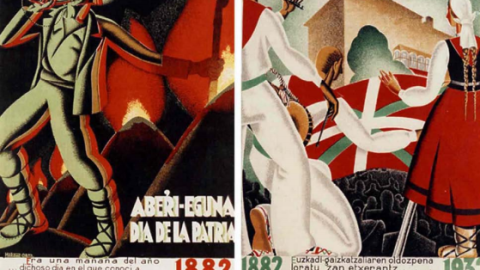 Carteles de los Aberri Eguna de 1932 y 1933 Carteles de los Aberri Eguna de 1932 y 1933