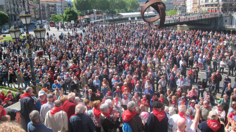 Concentración de pensionistas en Bilbao. Concentración de pensionistas en Bilbao.