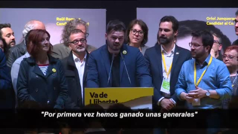 Crece el independentismo: ERC gana por primera vez unas generales en Cataluña Crece el independentismo: ERC gana por primera vez unas generales en Cataluña