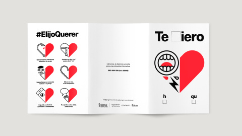 Tríptico de la campaña #ElijoQuerer, a cargo de Diego Mir y Luis Demano Tríptico de la campaña #ElijoQuerer, a cargo de Diego Mir y Luis Demano