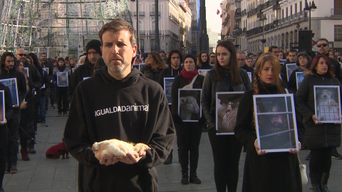 MÃ¡s de 500 activistas se concentran para protestar contra el maltrato animal