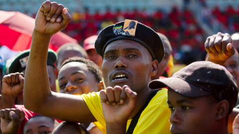 Manifestación del Primero de Mayo en Durban (Suráfrica). / ROGAN WARD (REUTERS)