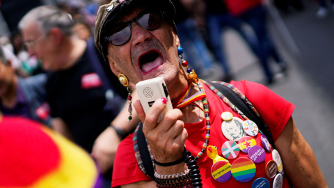 Manifestación del Primero de Mayo en Madrid (España). / JUAN MEDINA (REUTERS)