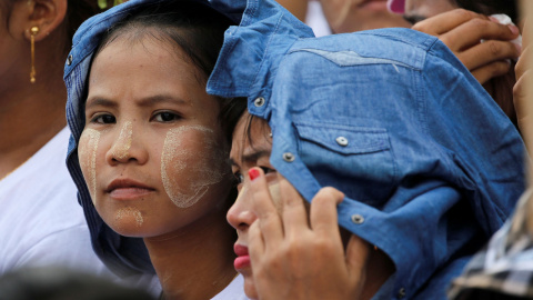 Manifestación del Primero de Mayo en Yangon (Birmania). / ANN WANG (REUTERS)