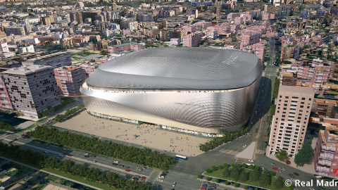 Maqueta del diseño de reforma del Santiago Bernabéu. Maqueta del diseño de reforma del Santiago Bernabéu.