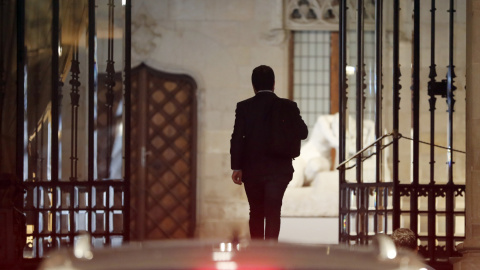 08/10/2022 El presidente de la Generalitat, Pere Aragonès, a su llegada al Palau este sábado, donde trabaja en la remodelación del Govern 08/10/2022 El presidente de la Generalitat, Pere Aragonès, a su llegada al Palau este sábado, donde trabaja en la remodelación del Govern