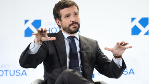 El presidente del PP, Pablo Casado, interviene en la inauguración oficial de la VIII edición del Foro de Innovación Turística de Hotusa, en Eurostars Madrid Tower, a 17 de enero de 2022, en Madrid, (España).- Eduardo Parra / Europa Press El presidente del PP, Pablo Casado, interviene en la inauguración oficial de la VIII edición del Foro de Innovación Turística de Hotusa, en Eurostars Madrid Tower, a 17 de enero de 2022, en Madrid, (España).- Eduardo Parra / Europa Press