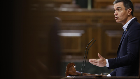 El presidente del Gobierno, Pedro Sánchez, este jueves en el Congreso para informar de las medidas económicas y sociales adoptadas ante la crisis provocada por la guerra en Ucrania y para dar cuenta de la reunión del último Consejo Europeo. El presidente del Gobierno, Pedro Sánchez, este jueves en el Congreso para informar de las medidas económicas y sociales adoptadas ante la crisis provocada por la guerra en Ucrania y para dar cuenta de la reunión del último Consejo Europeo.