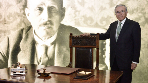 Isidro Fainé durante el 150 aniversario del nacimiento de Francesc Moragas Isidro Fainé durante el 150 aniversario del nacimiento de Francesc Moragas