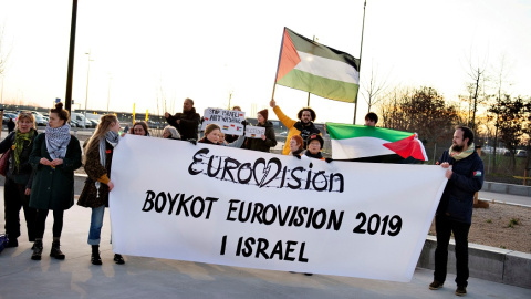 Los manifestantes boicotean el concurso de Eurovisión. Reuters Los manifestantes boicotean el concurso de Eurovisión. Reuters