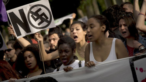 Imagen de archivo. Manifestación en Madrid contra el fascismo, el racismo, el machismo y toda forma de discriminación. EFE/Luca Piergiovanni Imagen de archivo. Manifestación en Madrid contra el fascismo, el racismo, el machismo y toda forma de discriminación. EFE/Luca Piergiovanni