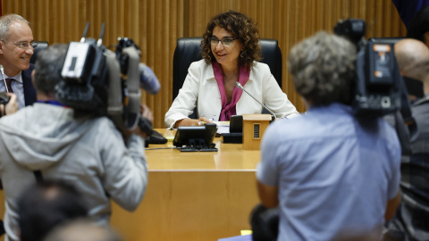 La ministra de Hacienda, María Jesús Montero, durante la presentación de los Presupuestos 2023 en el Congreso de los Diputados. EFE/Chema Moya La ministra de Hacienda, María Jesús Montero, durante la presentación de los Presupuestos 2023 en el Congreso de los Diputados. EFE/Chema Moya
