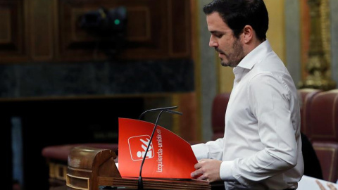 El líder de Izquierda Unida, Alberto Garzón, en el Congreso / EFE El líder de Izquierda Unida, Alberto Garzón, en el Congreso / EFE