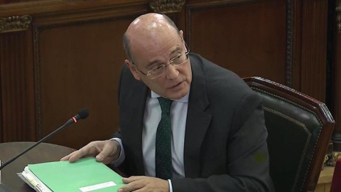 El coronel de la Guàrdia Civil Diego Pérez de los Cobos durant la seva declaració al Tribunal Suprem en el marc del judici del procés. EFE/Tribunal Supremo El coronel de la Guàrdia Civil Diego Pérez de los Cobos durant la seva declaració al Tribunal Suprem en el marc del judici del procés. EFE/Tribunal Supremo