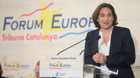 L'alcaldessa de Barcelona i candidata a la reelecció per Barcelona en Comú, Ada Colau, durant un esmorzar informatiu del Fòrum Europa Tribuna Catalunya. EFE/Quique García L'alcaldessa de Barcelona i candidata a la reelecció per Barcelona en Comú, Ada Colau, durant un esmorzar informatiu del Fòrum Europa Tribuna Catalunya. EFE/Quique García