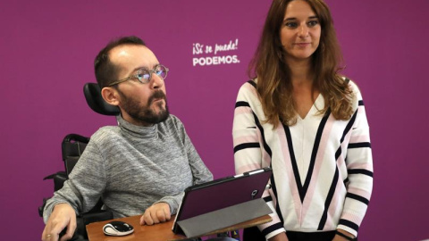 Pablo Echenique y Noelia Vera durante la Ejecutiva de Podemos / EFE Pablo Echenique y Noelia Vera durante la Ejecutiva de Podemos / EFE