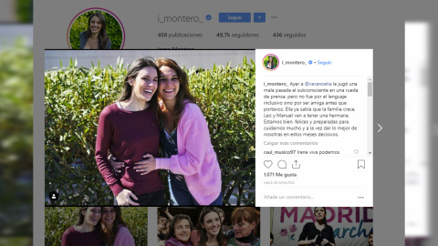 Montero anuncia que está embarazada de una niña Montero anuncia que está embarazada de una niña