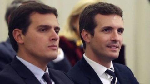 Casado y Rivera, en una imagen de archivo. EFE. Casado y Rivera, en una imagen de archivo. EFE.