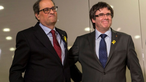 Torra y Puigdemont, en una imagen de archivo. EFE. Torra y Puigdemont, en una imagen de archivo. EFE.