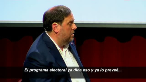 Junqueras defiende declarar la independencia si no se celebra el referéndum Junqueras defiende declarar la independencia si no se celebra el referéndum