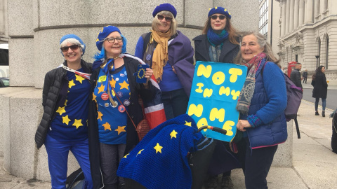 Manifestación que solicita la cancelación del Brexit./CRISTINA CASERO