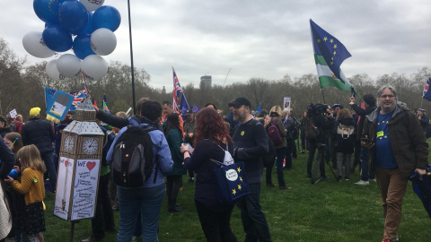 Manifestación que solicita la cancelación del Brexit./CRISTINA CASERO