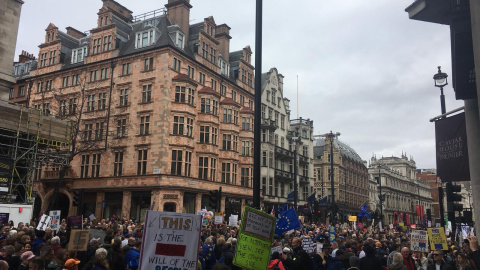 Manifestación que solicita la cancelación del Brexit./CRISTINA CASERO