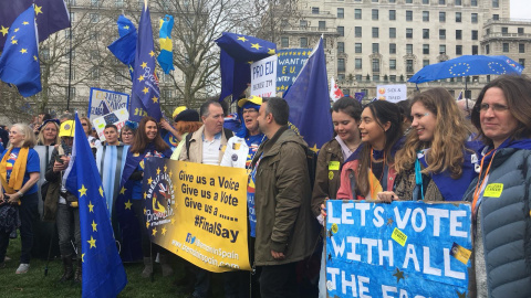 Manifestación que solicita la cancelación del Brexit./CRISTINA CASERO