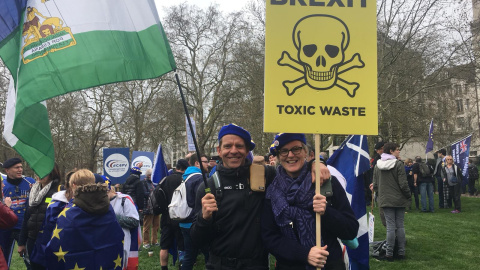 Manifestación que solicita la cancelación del Brexit./CRISTINA CASERO Manifestación que solicita la cancelación del Brexit./CRISTINA CASERO