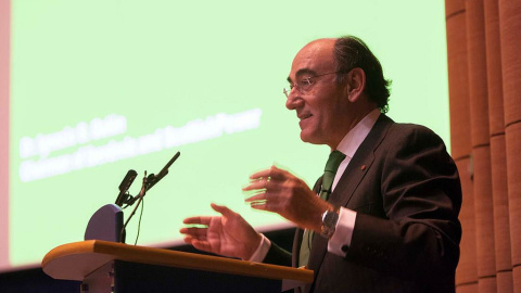 El presidente de Iberdrola, Ignacio Sánchez Galán, durante una conferencia en la universidad escocesa de Strathclyde. El presidente de Iberdrola, Ignacio Sánchez Galán, durante una conferencia en la universidad escocesa de Strathclyde.