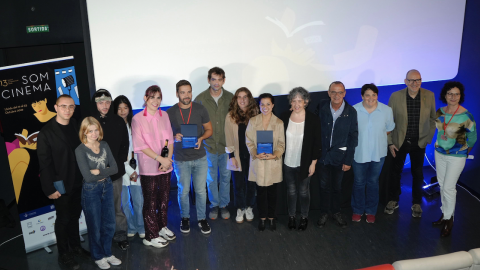 Autoritats i representants de les pel·lícules i curts guanyadors del 13è Som Cinema de Lleida Autoritats i representants de les pel·lícules i curts guanyadors del 13è Som Cinema de Lleida