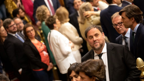 Oriol Junqueras (ERC), uno de los presos políticos del 1-O. Bernat Armangue / AFP Oriol Junqueras (ERC), uno de los presos políticos del 1-O. Bernat Armangue / AFP