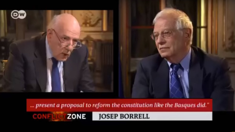 Josep Borrell durante su entrevista al canal alemán DW News. Josep Borrell durante su entrevista al canal alemán DW News.
