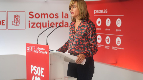 La portavoz de la Ejecutiva del PSOE y ministra de Educación y Formación Profesional, Pilar Alegría, aborda temas de la actualidad política en declaraciones a los medios de comunicación, este domingo en la sede del PSOE en Madrid La portavoz de la Ejecutiva del PSOE y ministra de Educación y Formación Profesional, Pilar Alegría, aborda temas de la actualidad política en declaraciones a los medios de comunicación, este domingo en la sede del PSOE en Madrid