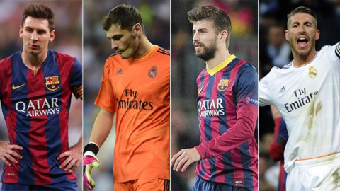 Leo Messi, Iker Casillas, Gerard Piqué y Sergio Ramos. REUTERS / EFE / AFP Leo Messi, Iker Casillas, Gerard Piqué y Sergio Ramos. REUTERS / EFE / AFP