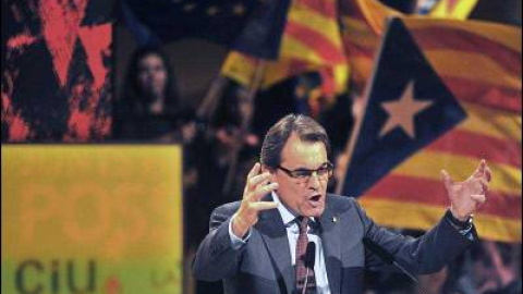 Artur Mas durante un acto electoral de CiU. Artur Mas durante un acto electoral de CiU.