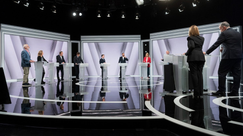 02/05/2024 - Un moment del debat electoral per al 12-M organitzat per TVE. 02/05/2024 - Un moment del debat electoral per al 12-M organitzat per TVE.